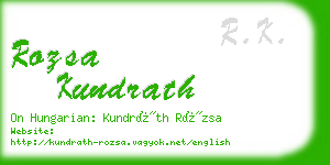 rozsa kundrath business card